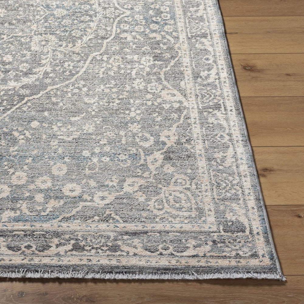 Livabliss Chicago Geometric Traditional Area Rug with Fringe Border for Large Living Spaces Slate, Charcoal 8'10" x 12'8" CHG2315-810127