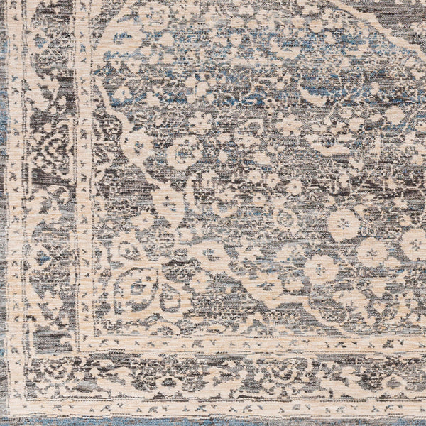 Chicago CHG-2315 8'10" x 12'8" Machine Woven Rug CHG2315-810127  Slate, Charcoal, Light Beige, Blue, Black Surya