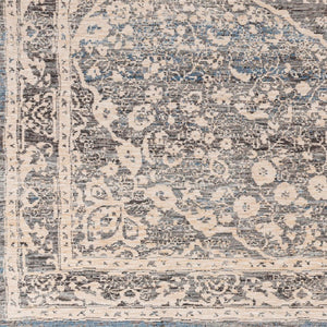 Livabliss Chicago Geometric Traditional Area Rug with Fringe Border for Large Living Spaces Slate, Charcoal 8'10" x 12'8" CHG2315-810127