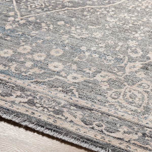 Chicago CHG-2315 8'10" x 12'8" Machine Woven Rug CHG2315-810127  Slate, Charcoal, Light Beige, Blue, Black Surya