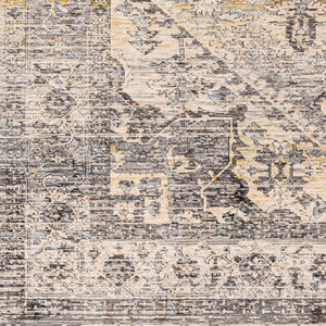 Chicago CHG-2316 8'10" x 12'8" Machine Woven Rug CHG2316-810127  Charcoal, Slate, Black, Light Beige, Blue Surya