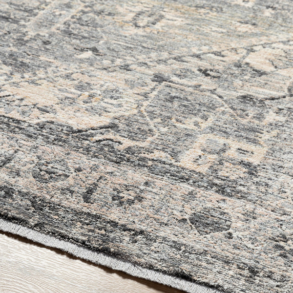 Chicago CHG-2316 8'10" x 12'8" Machine Woven Rug CHG2316-810127  Charcoal, Slate, Black, Light Beige, Blue Surya