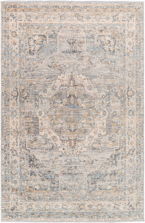Chicago CHG-2317 8'10" x 12'8" Machine Woven Rug CHG2317-810127  Slate, Charcoal, Light Beige, Blue, Mustard Surya