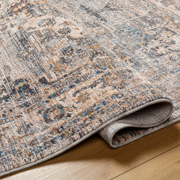 Chicago CHG-2317 8'10" x 12'8" Machine Woven Rug CHG2317-810127  Slate, Charcoal, Light Beige, Blue, Mustard Surya
