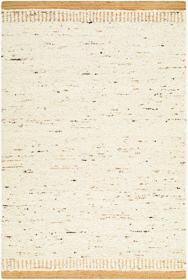 Livabliss Cherish Hand Woven Jute Wool Area Rug Natural Fiber Low Pile for Living Dining Rooms Ivory, Sandsto 2' x 3' CHH2300-23