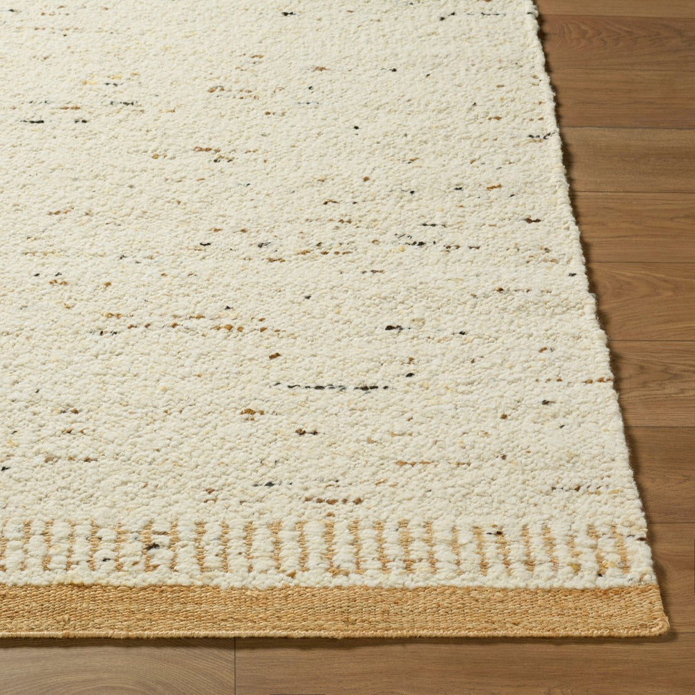 Livabliss Cherish Hand Woven Jute Wool Area Rug Natural Fiber Low Pile for Living Dining Rooms Ivory, Sandsto 2' x 3' CHH2300-23