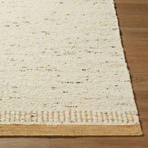 Livabliss Cherish Hand Woven Jute Wool Area Rug Natural Fiber Low Pile for Living Dining Rooms Ivory, Sandsto 2' x 3' CHH2300-23