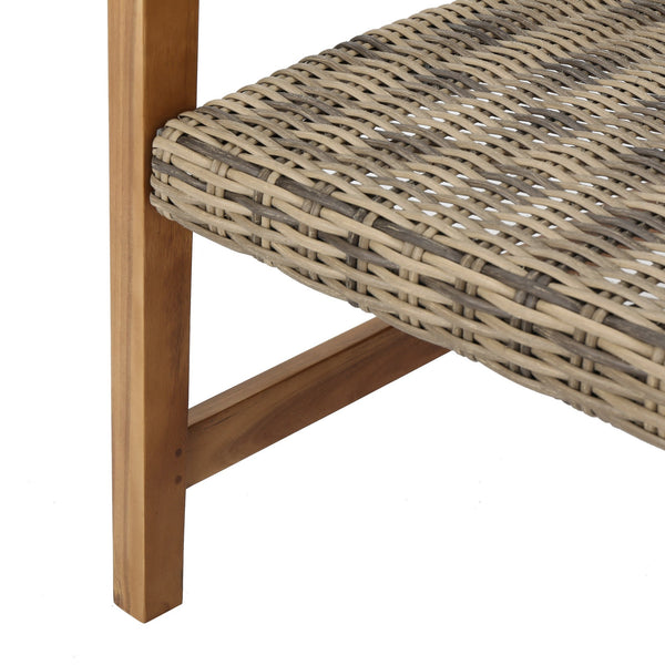 English Elm Christopher Knight Home® - Outdoor Acacia Wicker Club Chairs Set (2) - Natural/Grey Acacia Frame, 400 lb Capacity, All-Weather Comfort 60397.00WTC