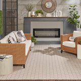 Nourison Reversible Indoor Outdoor RVB01 Machine Made Loom-woven Borderless Design Indoor/Outdoor Modern Outdoor Rug Grey, Grey 89% Polypropylene,11% Polyester 99446974310