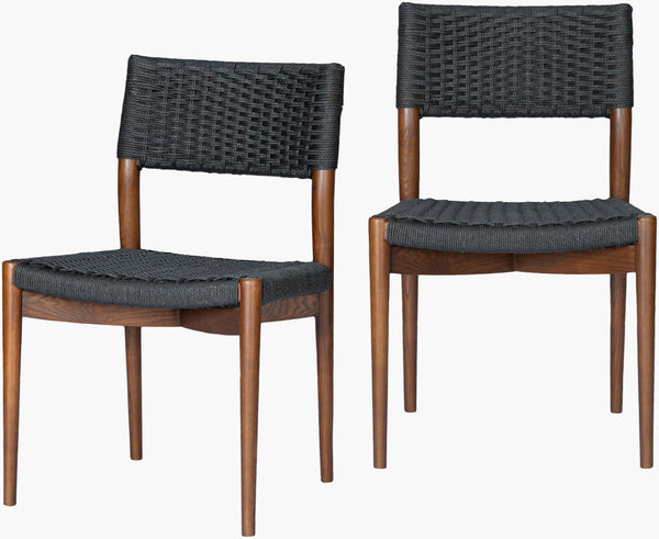 Surya Chia Fully Upholstered Foam Dining Chair Contemporary Design for Kitchen or Formal Table CHIA001-SET