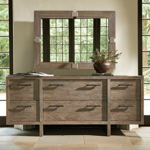 Bernhardt Bernhardt Casa Paros 76" Dresser In Playa White Oak — Rustic-Modern Floating Design, 6 Soft-Close Drawers 317052