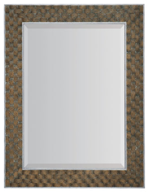 Hooker Furniture Sundance Layered Cork Floor Mirror With Beveled Glass, Silver Trim And Distressed Handcrafted Charm 6015-90004-89