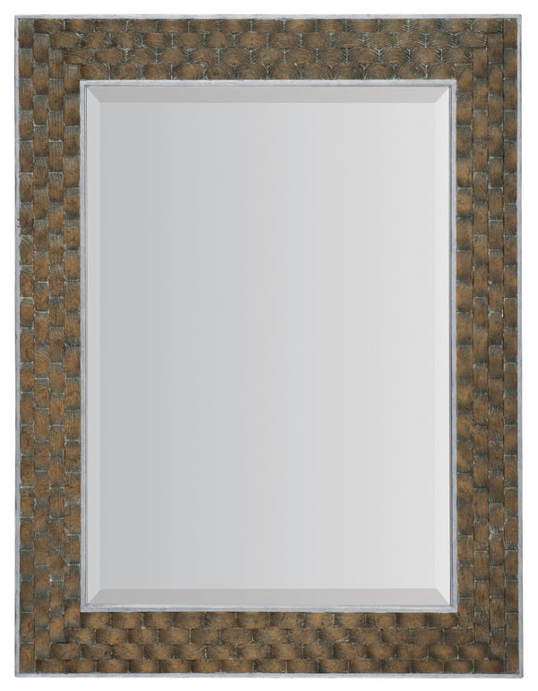Hooker Furniture Sundance Layered Cork Floor Mirror With Beveled Glass, Silver Trim And Distressed Handcrafted Charm 6015-90004-89