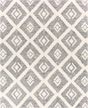 Surya Cherokee Handmade 2'6" X 8' High Pile Wool Rug - Global Inspired Elegance For Eclectic Home Décor Black Wool Chk2303-23