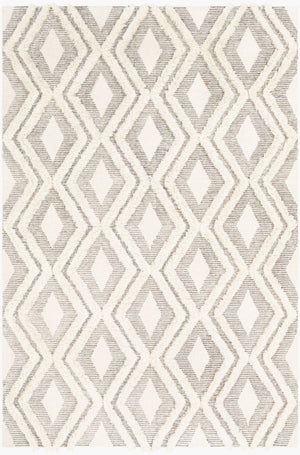 Livabliss Cherokee Hand Tufted Wool Area Rug Plush Moroccan Geometric for Living Room Brown, Cream 6' x 9' CHK2305-69