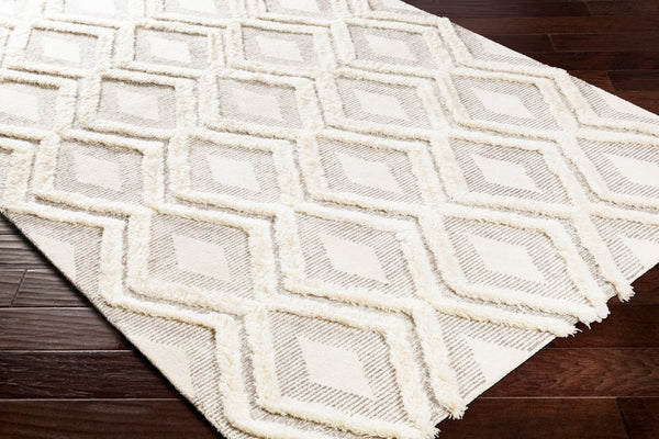Livabliss Cherokee Hand Tufted Wool Area Rug Plush Moroccan Geometric for Living Room Brown, Cream 6' x 9' CHK2305-69
