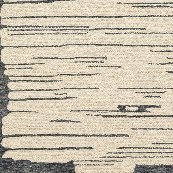 Livabliss Cherokee Hand Tufted Wool Runner Rug with Fringe Artisan Texture for Hallways Oatmeal, Charco 2'6" x 8' CHK2310-268