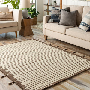 Livabliss Cherokee Hand Tufted Wool Accent Rug with Fringe Global Pattern for Entryway Layering CHK2311-23