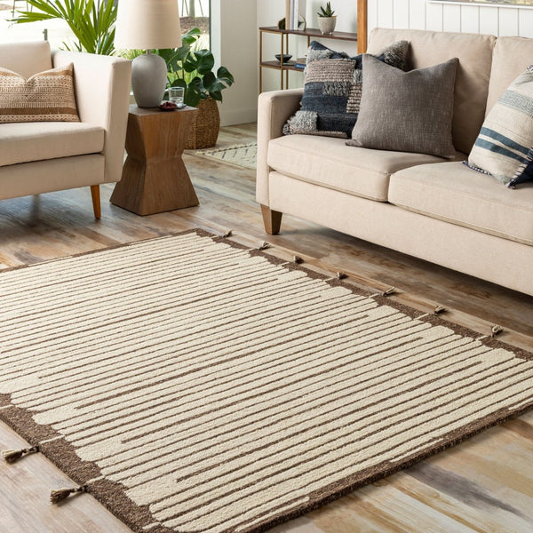 Livabliss Cherokee Hand Tufted Wool Accent Rug with Fringe Global Pattern for Entryway Layering CHK2311-23