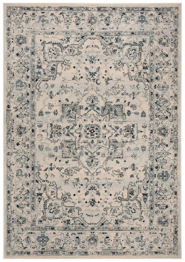 Safavieh Charleston 411 Power Loomed Traditional Rug Ivory / Light Blue 8' x 8' Square