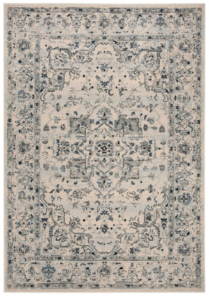 Safavieh Charleston 411 Power Loomed 68% Polypropylene, 24% Jute, 8% Latex Traditional Rug Ivory / Light Blue CHL411M-8R