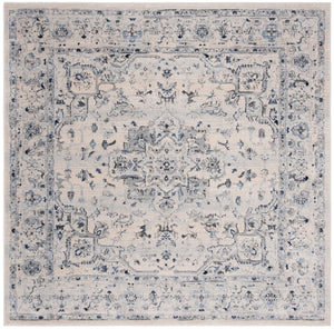 Safavieh Charleston 411 Power Loomed Traditional Rug Ivory / Light Blue 8' x 8' Square