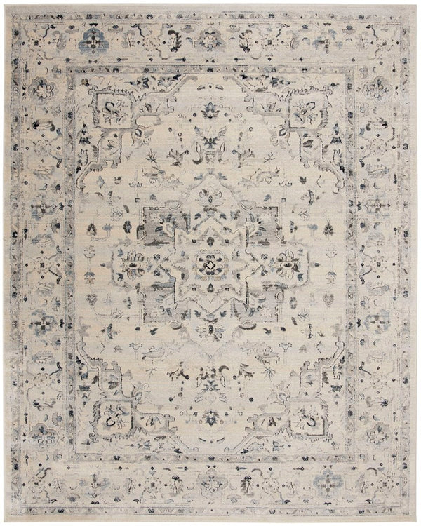 Safavieh Charleston 411 Power Loomed Traditional Rug Ivory / Light Blue 8' x 8' Square