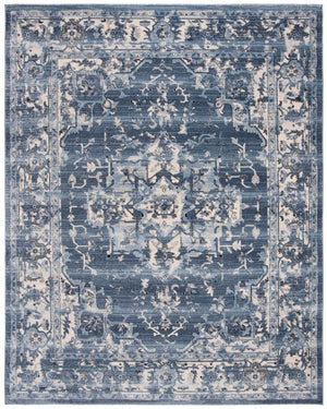 Safavieh Charleston 411 Power Loomed Traditional Rug Navy / Creme 8' x 8' Square