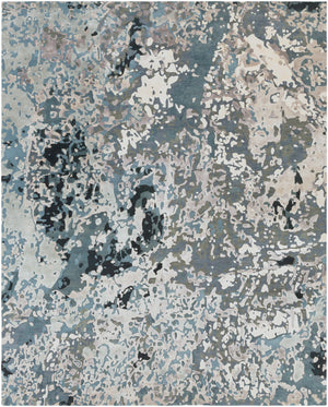 Chemistry CHM-2003 8' x 10' Handmade Rug CHM2003-810  Navy, Denim, Off-White, Dusty Sage, Medium Gray, Black Surya