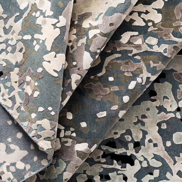 Chemistry CHM-2003 8' x 10' Handmade Rug CHM2003-810  Navy, Denim, Off-White, Dusty Sage, Medium Gray, Black Surya