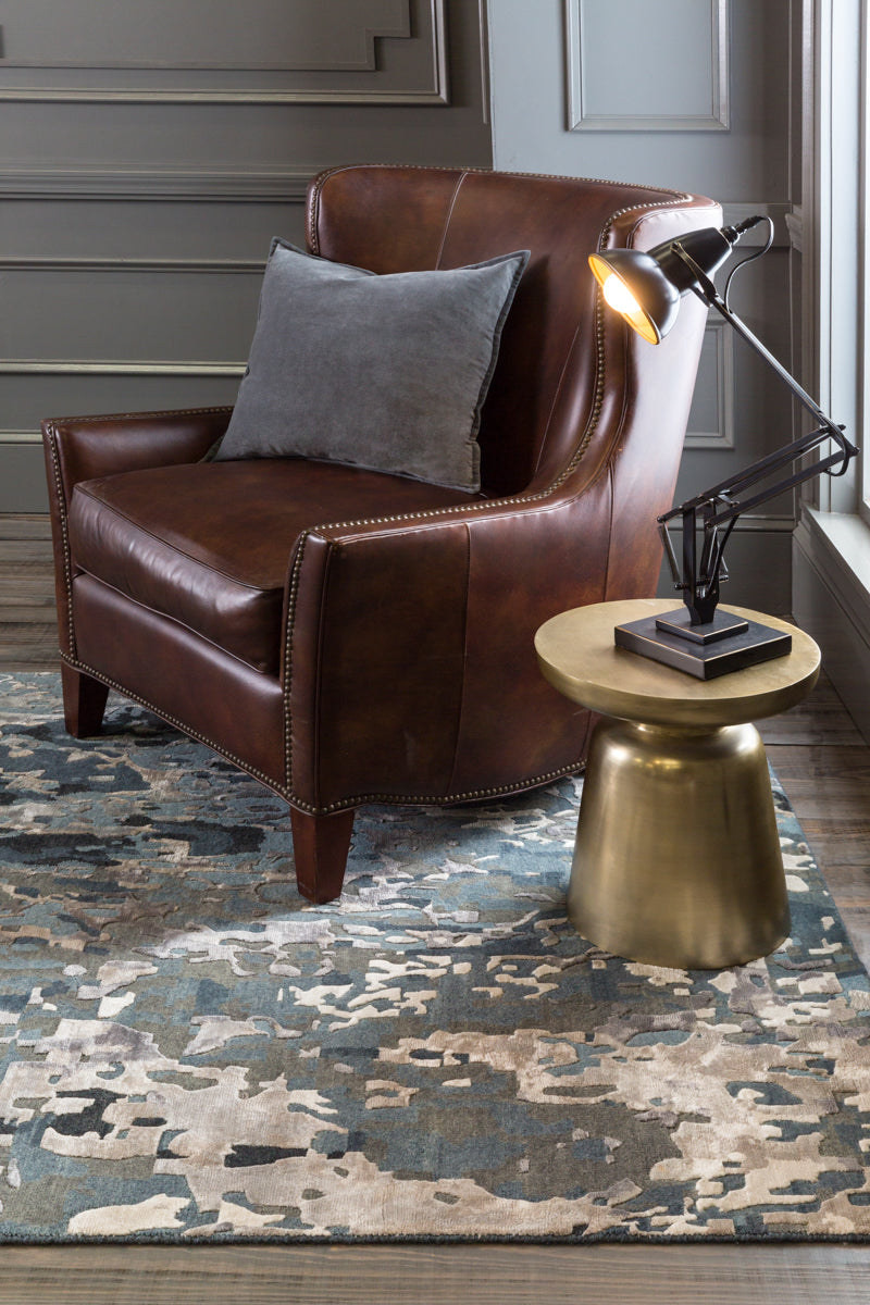 Chemistry CHM-2003 6' x 9' Handmade Rug CHM2003-69  Navy, Denim, Off-White, Dusty Sage, Medium Gray, Black Surya