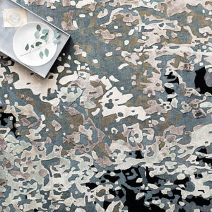 Chemistry CHM-2003 8' x 10' Handmade Rug CHM2003-810  Navy, Denim, Off-White, Dusty Sage, Medium Gray, Black Surya