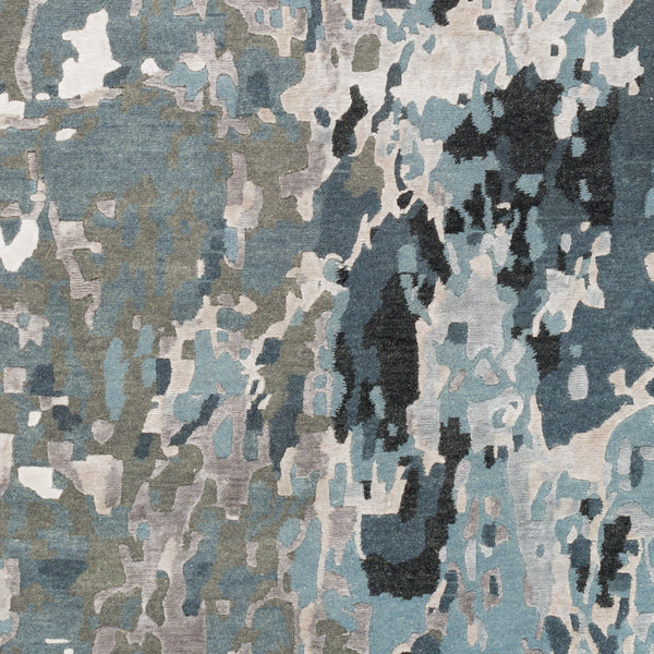 Chemistry CHM-2003 8' x 10' Handmade Rug CHM2003-810  Navy, Denim, Off-White, Dusty Sage, Medium Gray, Black Surya