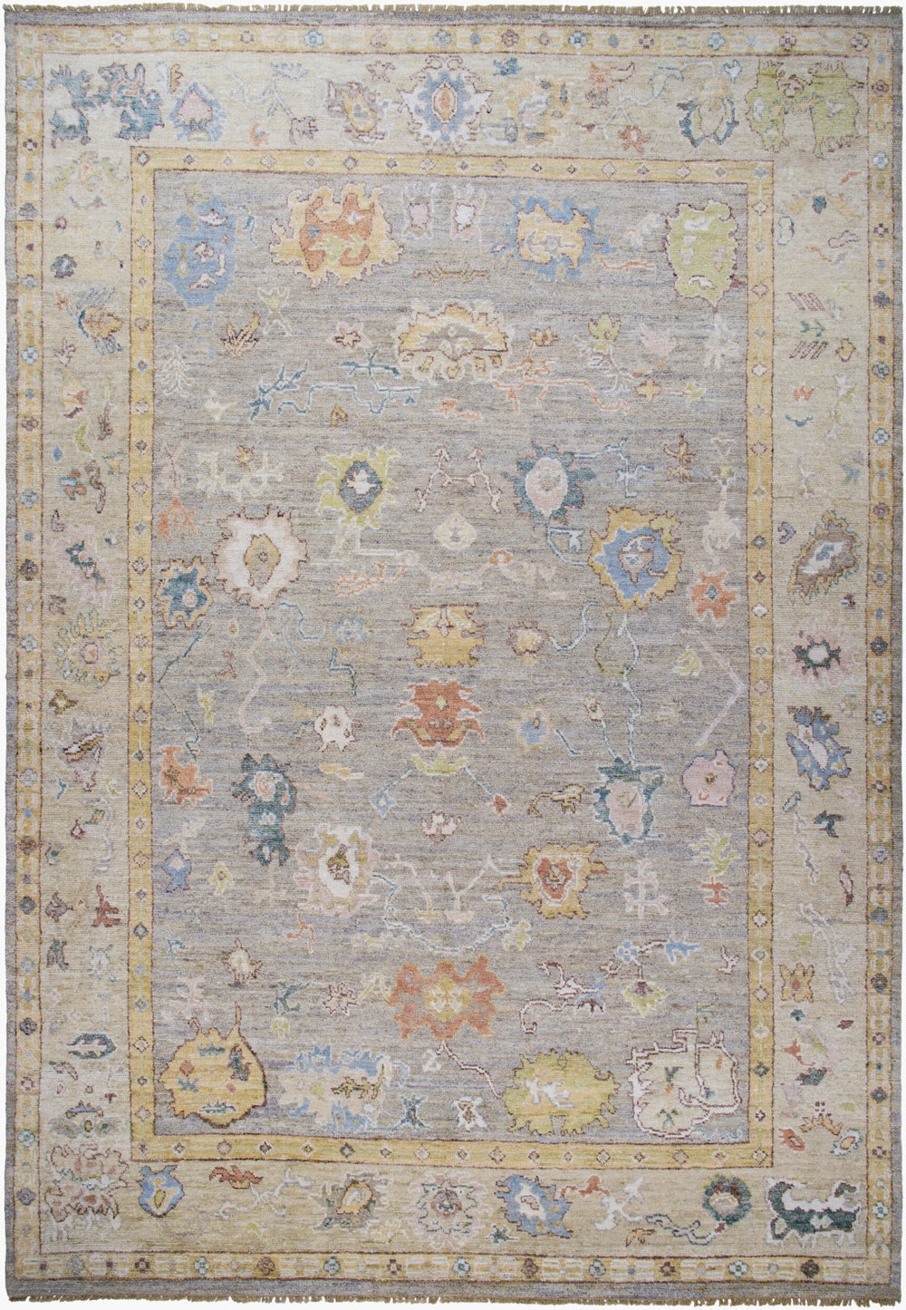 Surya Chennai Handmade Silk Rug 2' X 3' – Luxurious, High-pile Indian Artistry For Elegant Living Spaces Slate Gray Silk Chn2300-23