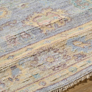 Surya Chennai Handmade Silk Rug 2' X 3' – Luxurious, High-pile Indian Artistry For Elegant Living Spaces Slate Gray Silk Chn2300-23