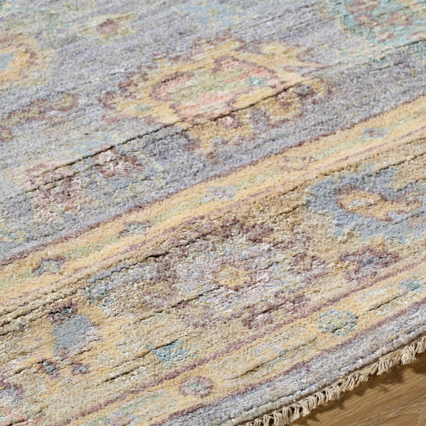 Surya Chennai Handmade Silk Rug 2' X 3' – Luxurious, High-pile Indian Artistry For Elegant Living Spaces Slate Gray Silk Chn2300-23