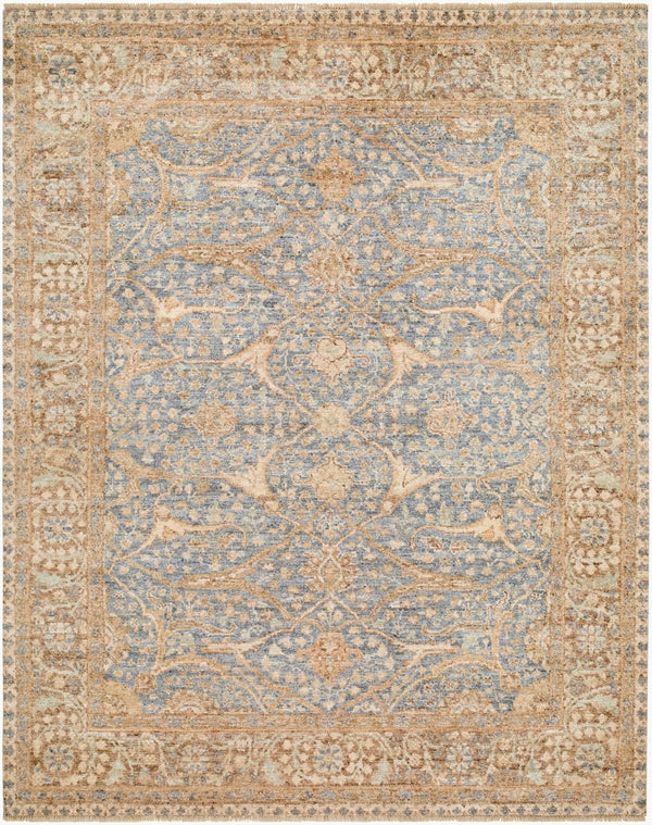 Surya Chennai Hand Knotted Silk Area Rug Lustrous Traditional Design for Formal Living Spaces 9' x 12' Rectangle CHN2302-912