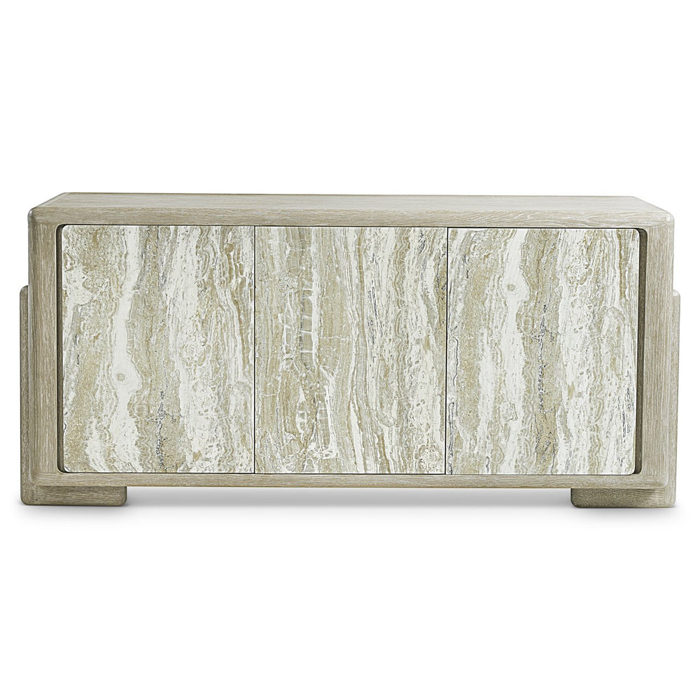 Bernhardt Bernhardt Arcadia Buffet With Clay Wire‑Brushed Oak & Kalta Faux‑Stone Doors, Soft‑Close Storage 334134