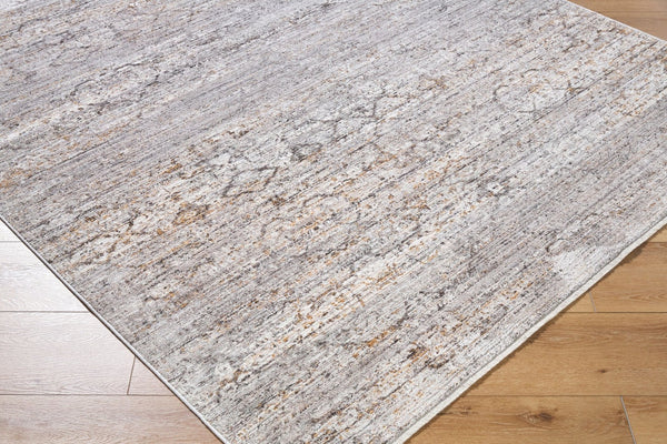 Livabliss Chapel Hill Medallion Area Rug Turkey Woven Polyester Fringe Accent for Living Rooms Ivory, Black 6'7" x 9' CHP2300-679