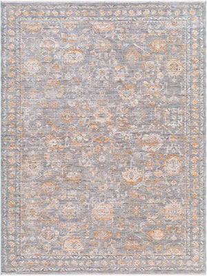 Livabliss Chapel Hill Traditional Fringe Polyester Area Rug for Living Room or Entryway Gray, Ivory 5'3" x 7' CHP2302-537