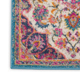 Nourison Passion PSN22 Machine Made Power-loomed Narrow Border Indoor Only Transitional Bohemian Rug Ivory,Multi, Ivory 100% Polypropylene 99446014467