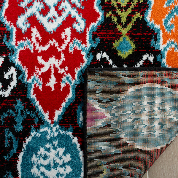 Safavieh Cherokee 913 Power Looomed  Rug Black / Red CHR913C-4