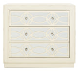 Safavieh Catalina 3 Drawer Chest Antique Beige/Mirror CHS6400B