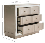 Safavieh Sloane 3 Drawer Chest Champagne/Mirror CHS6401A