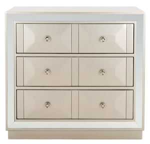 Safavieh Sloane 3 Drawer Chest Champagne/Mirror CHS6401A