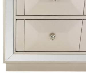 Safavieh Sloane 3 Drawer Chest Champagne/Mirror CHS6401A