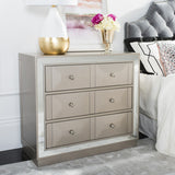 Safavieh Sloane 3 Drawer Chest Champagne/Mirror CHS6401A