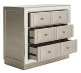 Safavieh Sloane 3 Drawer Chest Champagne/Mirror CHS6401A