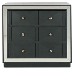 Safavieh Sloane 3 Drawer Chest Steel Teal/Mirror CHS6401C