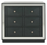 Safavieh Sloane 3 Drawer Chest Steel Teal/Mirror CHS6401C